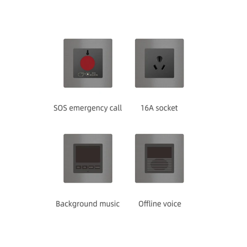 Hot sell 2022 popular tuya smart  home metal shell No battery wireless zigbee smart wall switch