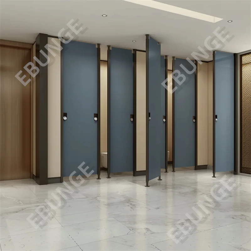 New Design Commercial Shower Partitions Restroom Partition Toilet Cubicles Stalls HPL Panel Toilet Wall Partition