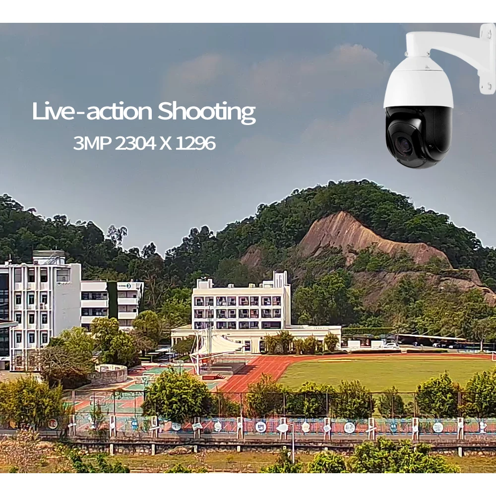 network 2mp hd infrared light camera night vision with poe outdoor waterproof ip66 cctv ip ptz camera