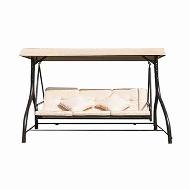 Регулируемый стальной откидной роскошный сад для взрослых на открытом воздухе 3 качелями компании yongkang Lange Steel and стул патио качели из железа