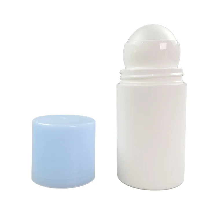 Round 90ml Roller Bottle Perfume Essence Oil Empty Plastic Bottle Roll On Bottle Cosmetic Skin Care Deodorant Roller Container