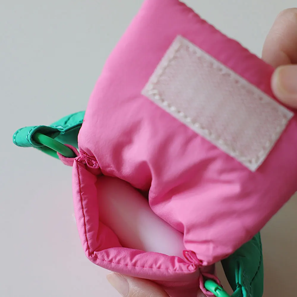 2023 Korean Edition New Mini Fabric Handheld Small Bag  Cute Mouth Red Packet Data Cable Earphone Storage protection pouch Bag