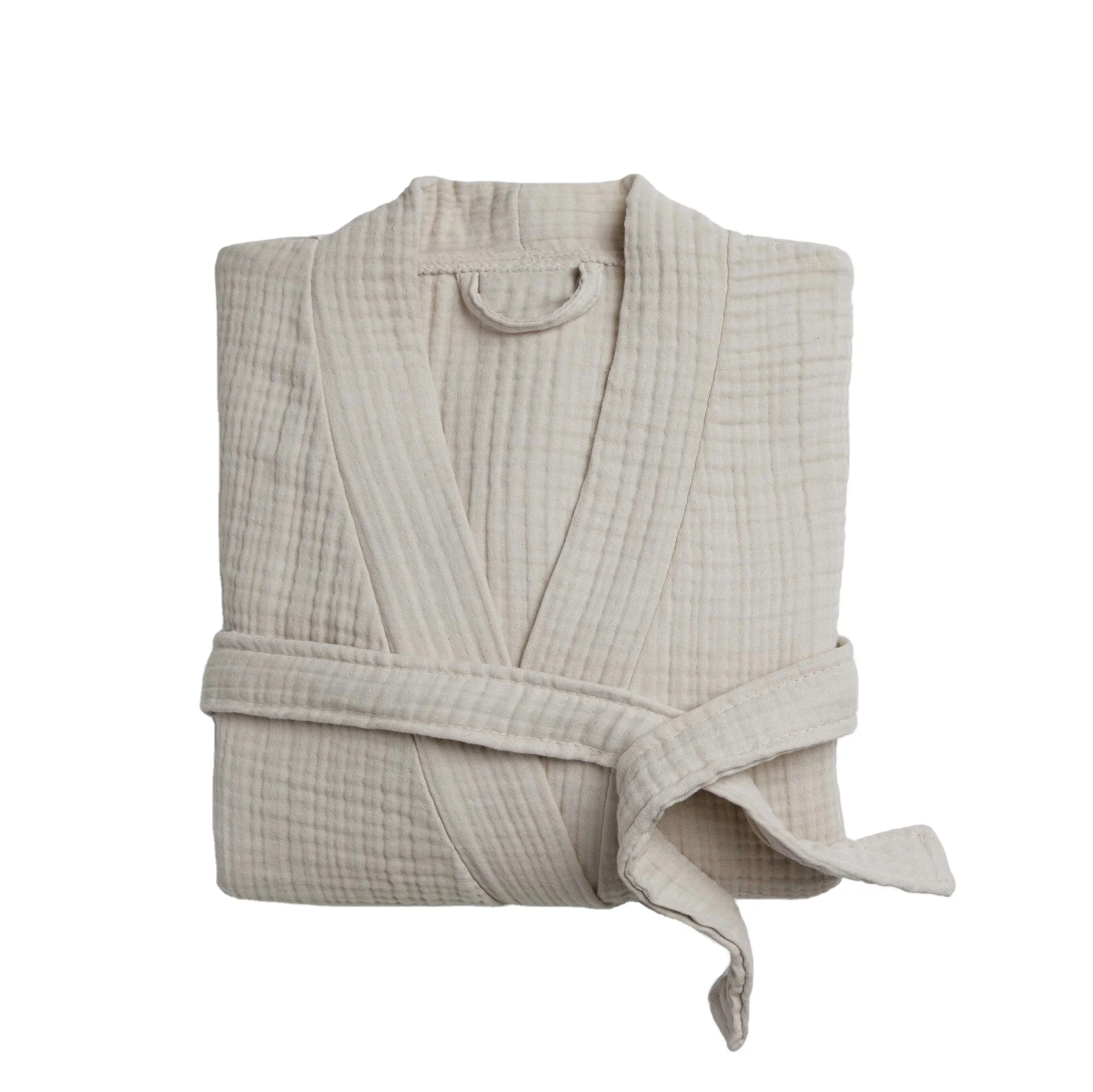 OEM Two-Layer Four -Layer   Organic  Gauze Pajama cotton Muslin  Kimono Robes