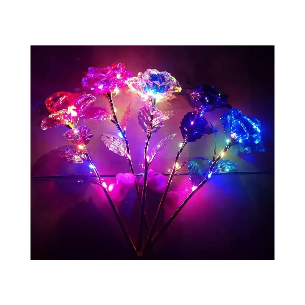 24k Gold Rose Flower 24 Karat Gift Her Wedding Anniversary Aluminum Foil Artificial Inside Valentines Day Love Home Decor