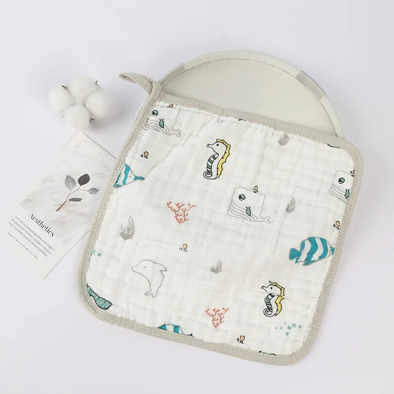 Cartoon Printed Hooded Towel for Children Baby Washing Baby Face Towel