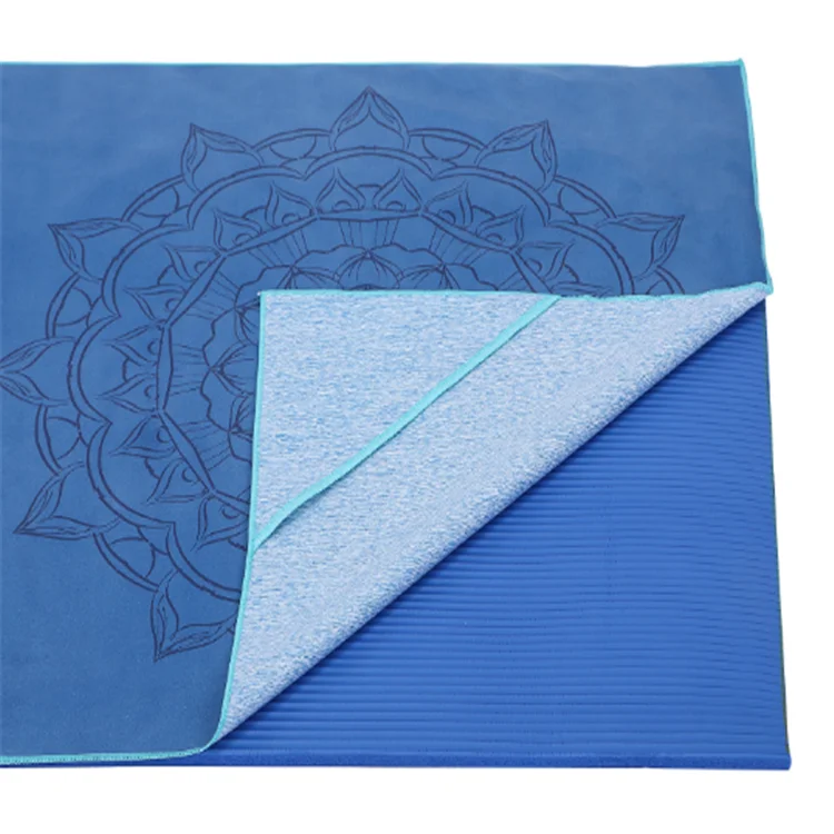 Custom  Printed Non Slip Microfiber  Fleece Hot Yoga Towel With/Without Silicone Dots