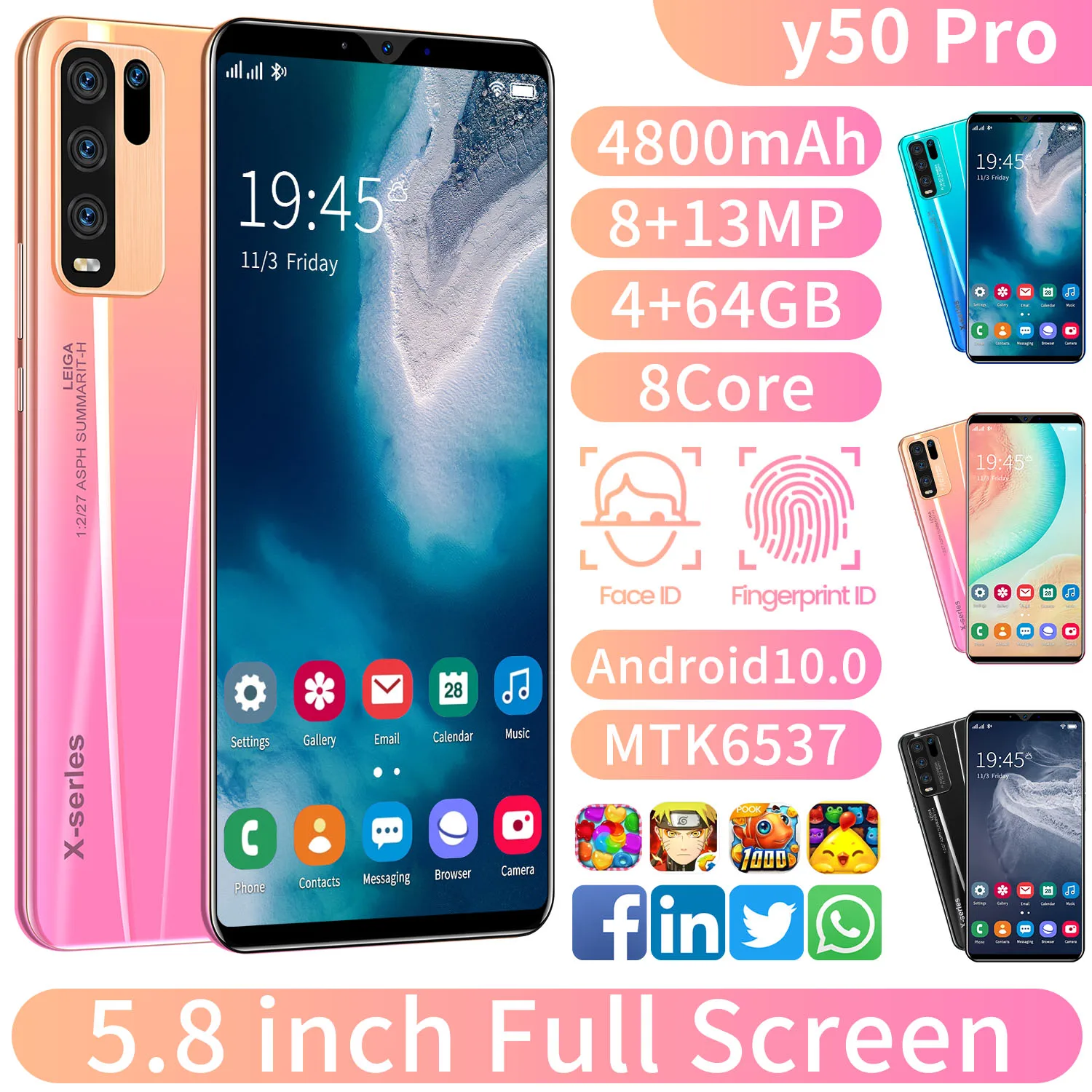 Y50 Pro 5 72 дюйма 64Gb Max новый список низкая цена поддержка техническая телефоны умный телефон