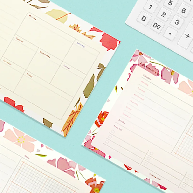 Creative Fresh Portable Weekly Planner Blank Tear Schedule Notepad Office Student