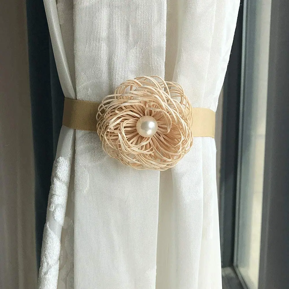 
Flower Curtain Tiebacks Buckle Creative Free Installation Punch Free Curtain Clips 