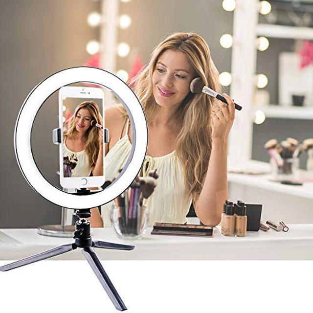 Selfie Foldable Makeup 6 Inch 10 Inch Led Ring Tik Tok Rings With Tripod 6 inch led ring light