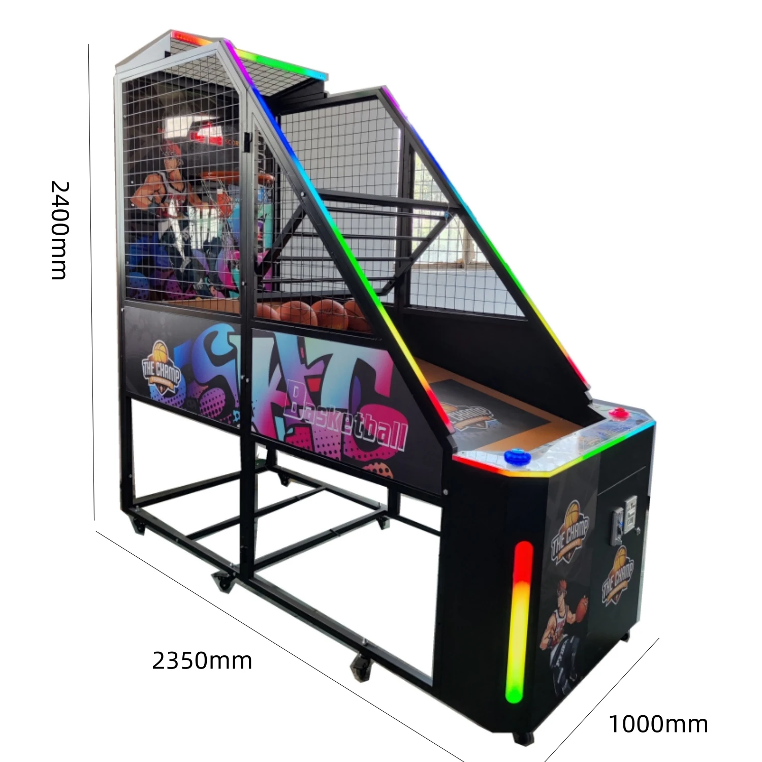 Factory Hot Sale Electronic Basketball Shot Machine Coins Operated Basketball Arcade Game Machine For Teenager And Adult