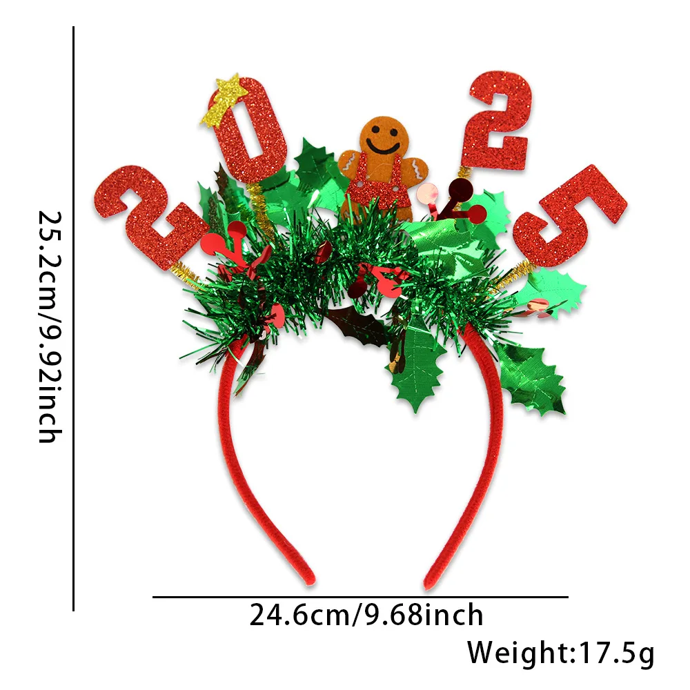 New Design Christmas 2025 New Year Hot Sale Snowman Santa Claus Digital headwear For Gifts