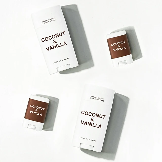 White 20g 50g Oval Flat Twist Up PCR RPP PP Sunblock Deodorant Stick Packaging Container Plastic Body Balm Bottle