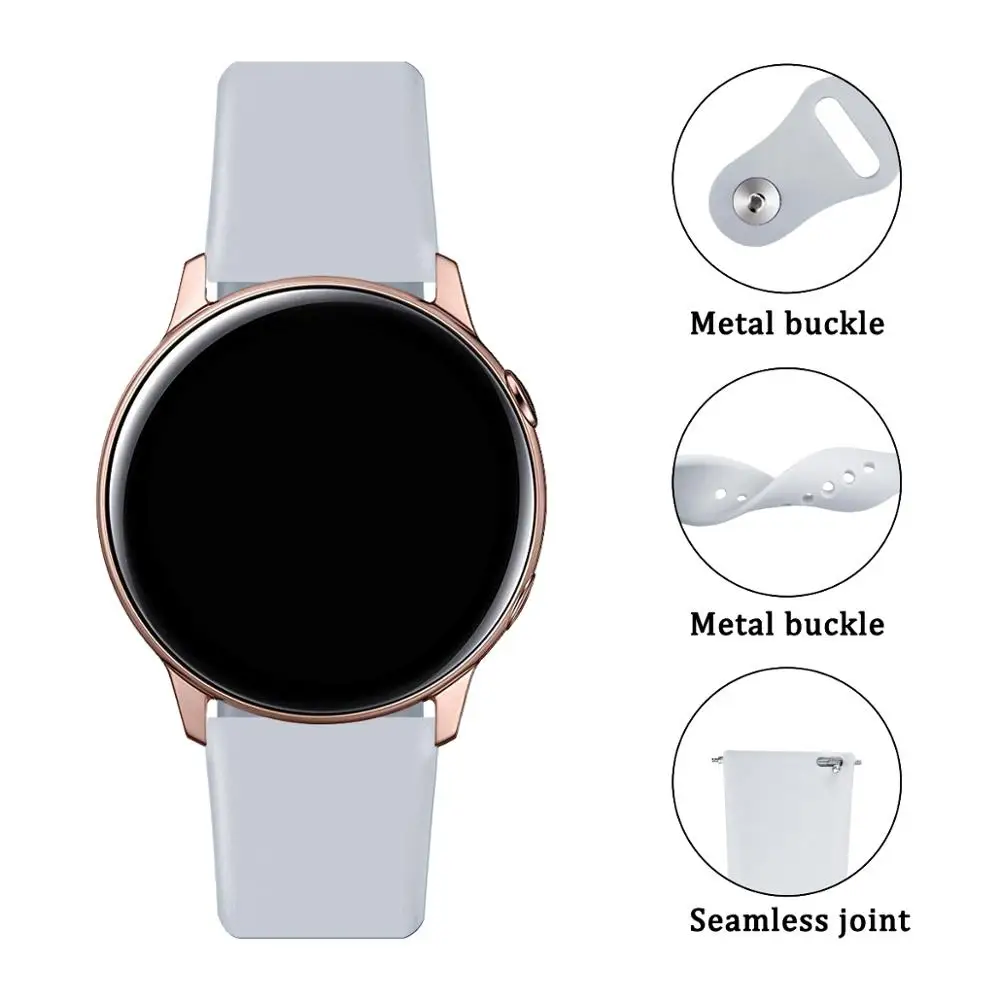 
Silicone Adjustable Wrist Strap Wristband Custom Logo For Samsung Galaxy Gear S3 Active 1/2 Frontier Watch 20mm 46mm 42mm S3 S2 