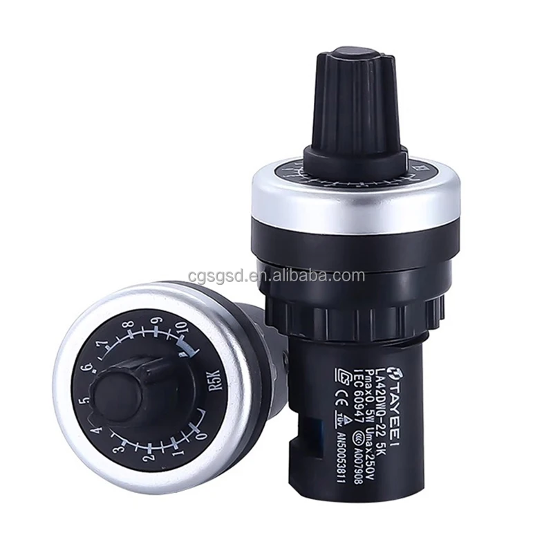 High Quality 22mm 1k 2k 5k 10k IP65 270 degree potentiometer for push button switch
