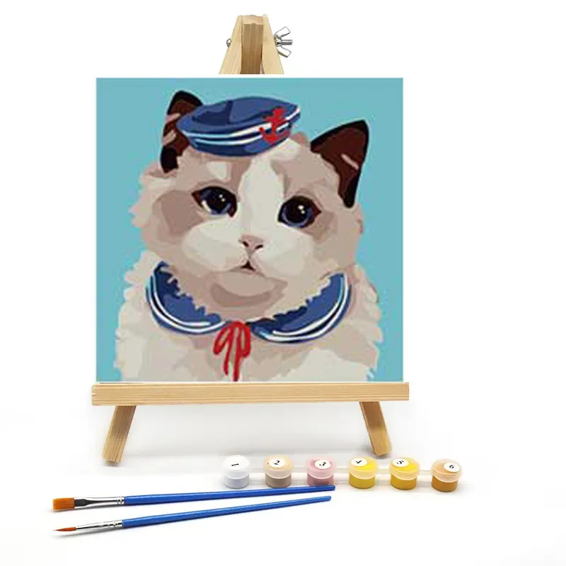Custom Painting Kits Size Own Designs File Simple Operate Oil Painting By Numbers For Kids 20X20cm