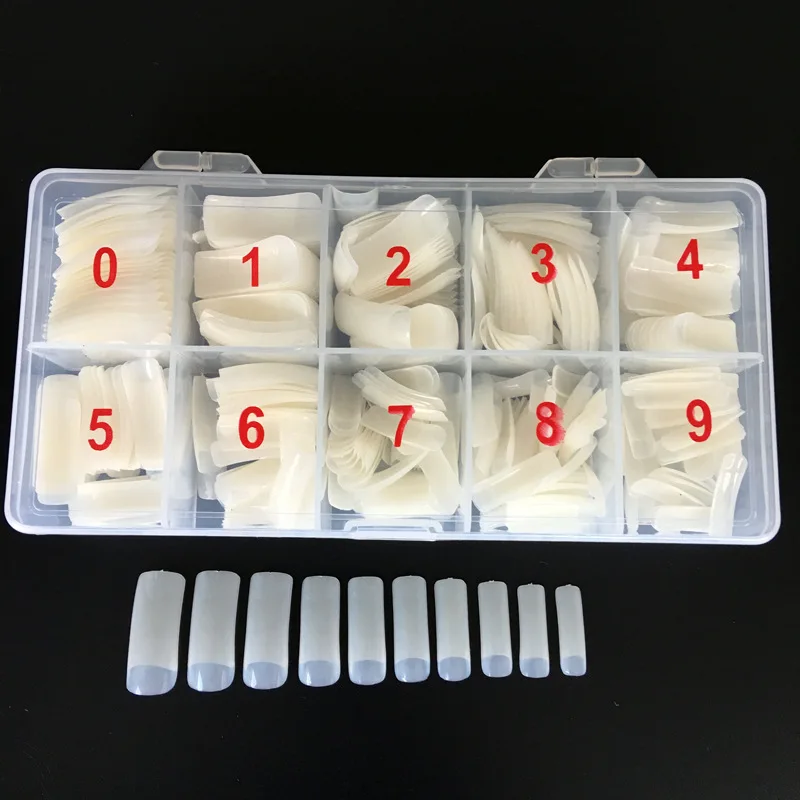 full cover, half cover, french , salon long style, stiletto, aquarium nail tips 500pcs/box nail tips