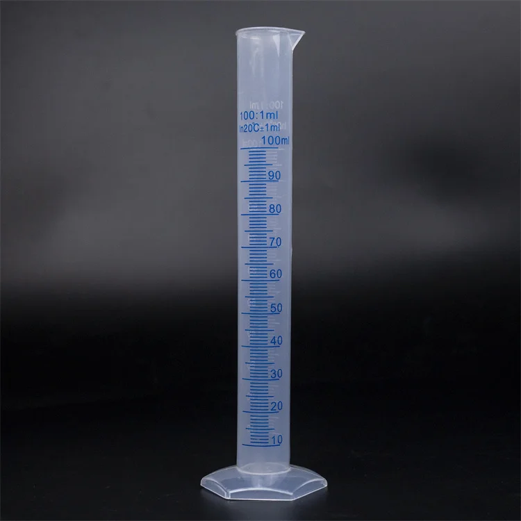 25ml 50ml 100ml 250ml 500ml 1000ml 2000ml 100ml Plastic Graduated measuring Cylinder For Lab