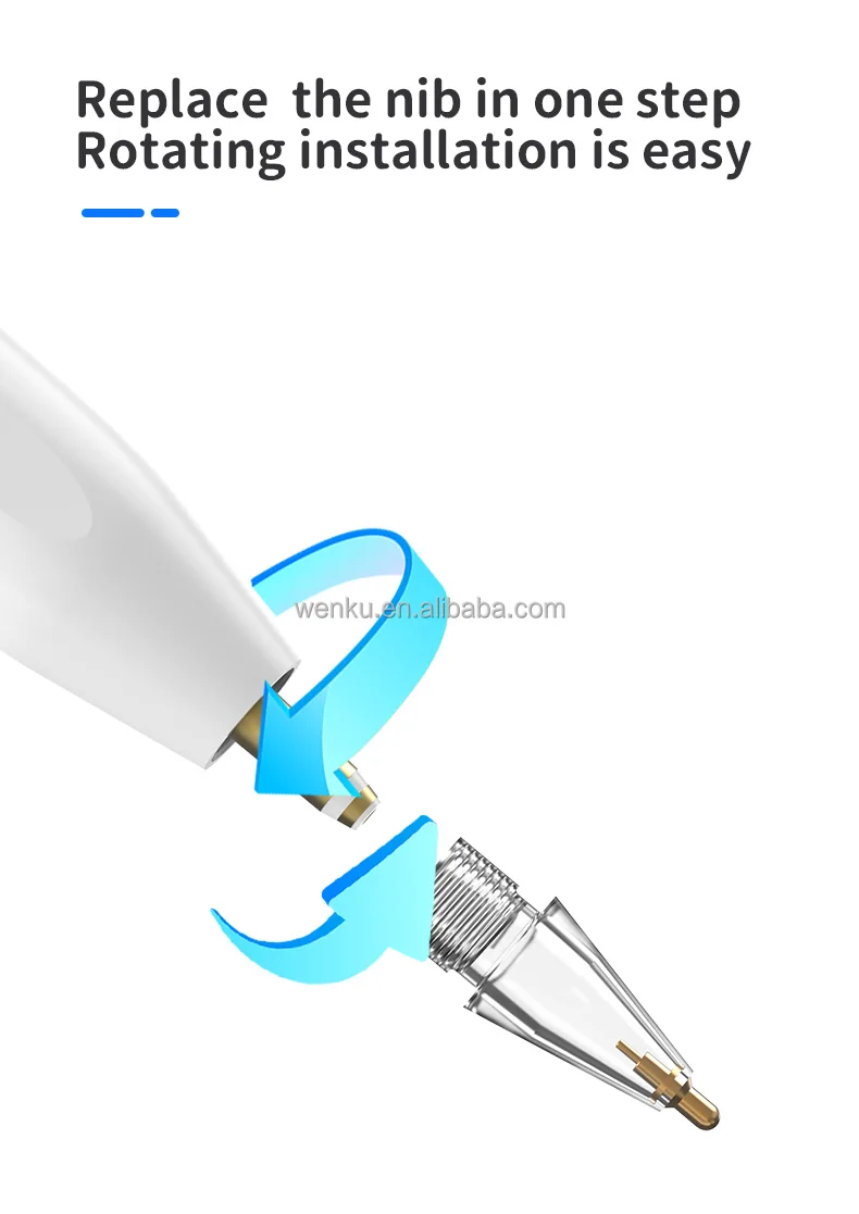 Replacement pencil tips extra transparent nibs for ipencil touch pen accessory compatible with iPad