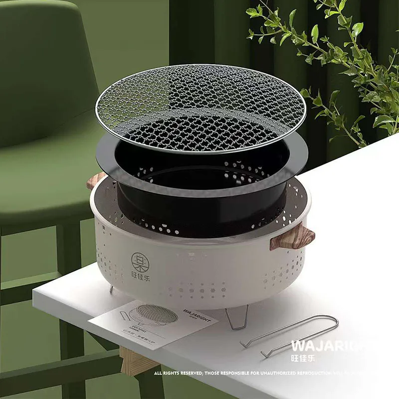 Charcoal BBQ Grill Portable Camping Stove Mini Portable Charcoal BBQ Oven for Outdoor Camping outdoor bbq grill