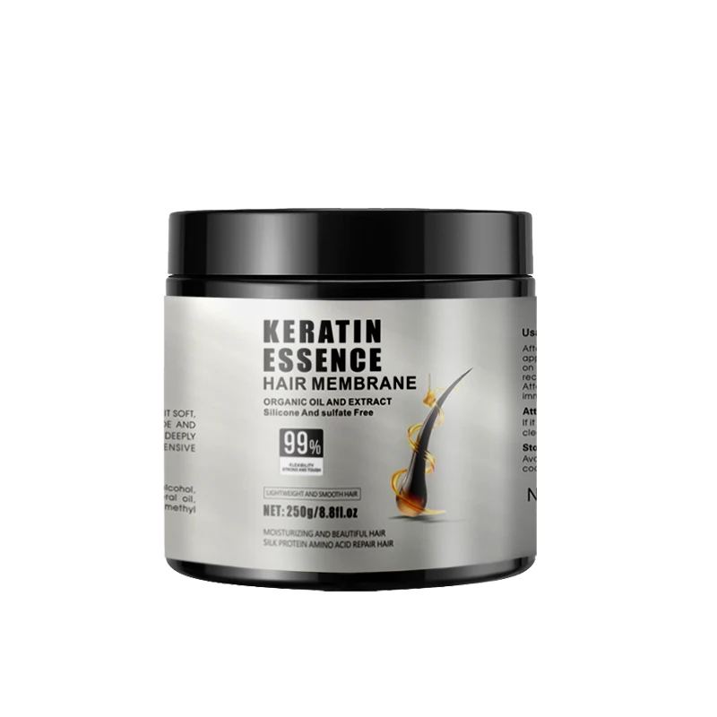 Sulfate free keratin hair mask professional salon grade organic formula nourishes and strengthens OEM/ODM 250ml