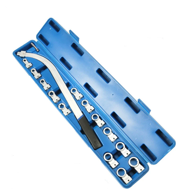 15pc Auxiliary Timing Belt Tensioner Pulley Wrench Set 12-19mm Spanner for Automobile Engine Belt for Pulley Disassembly