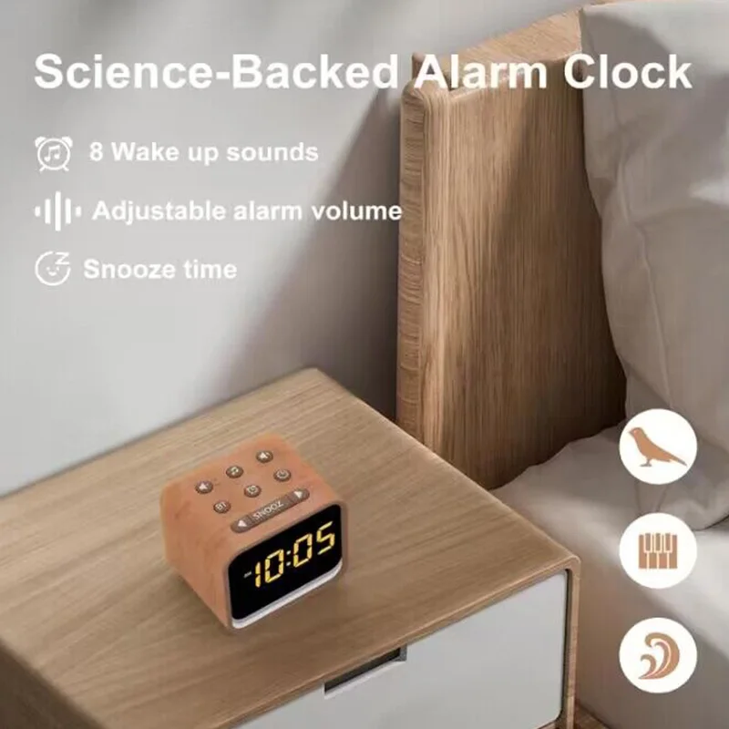 New design Bedroom Sleep Timer 7 Colorful Night Light  Table  Lamp Multifunctional Digital Alarm Clock with Bluetooth