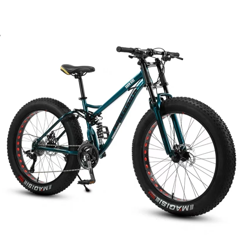 Full suspension 26 downhill  fat tire mountain bike steel bicycle