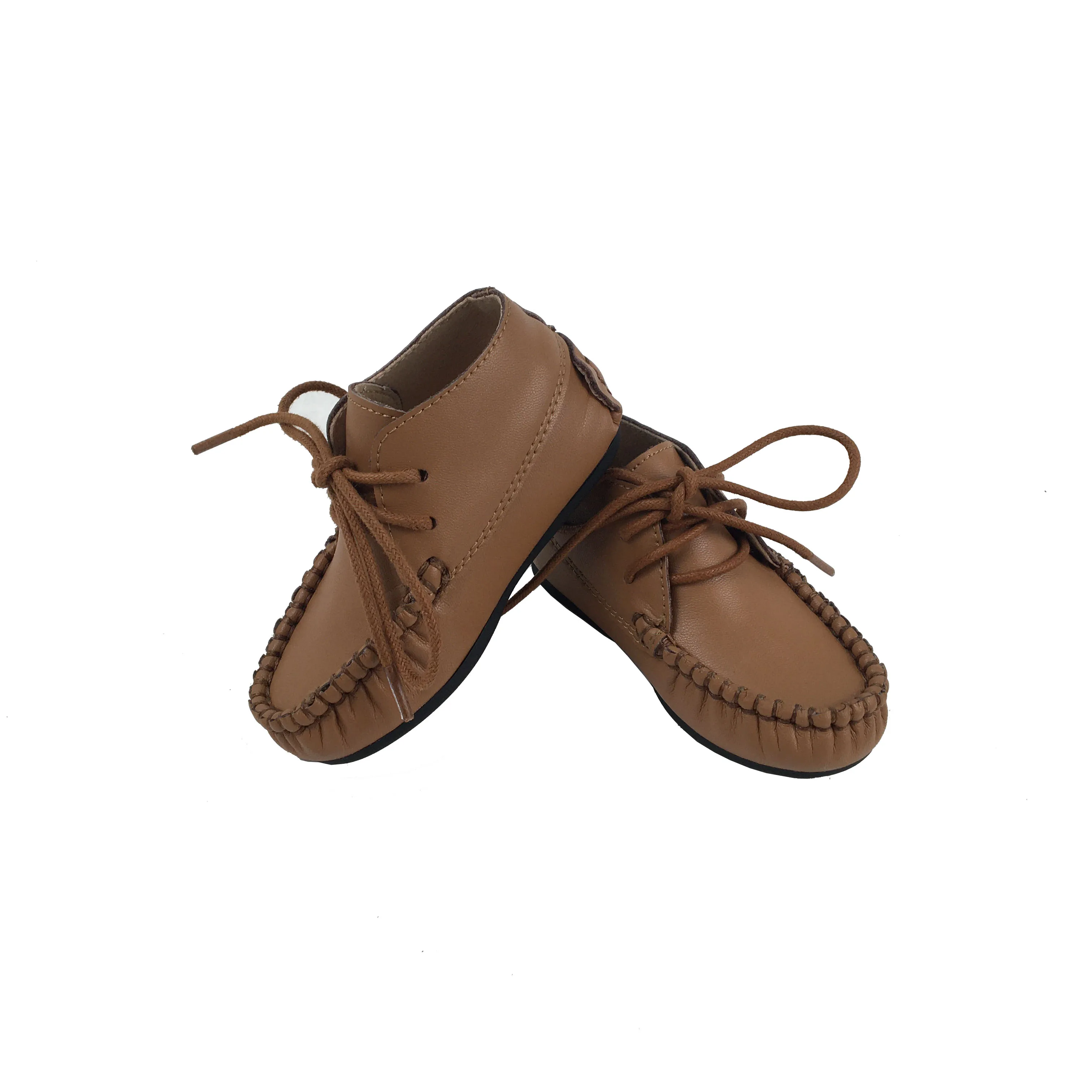 2022 New Arrival High-end Leather  Baby Casual Shoes Cow leather Lace-up Baby Girls and Boys Moccasin Shoes Baby