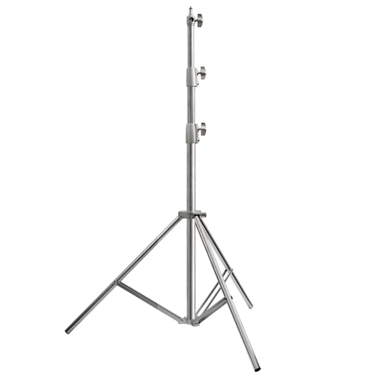 110inch 2.8m Heavy Duty Silver Stand Foldable and Portable Stainless Steel Light Stand  for Studio Softbox