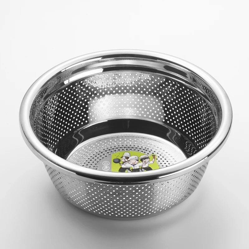 Reusable Stainless Steel Filter Baskets Durable Colander Set Kitchen Strainer Washing up Bowl