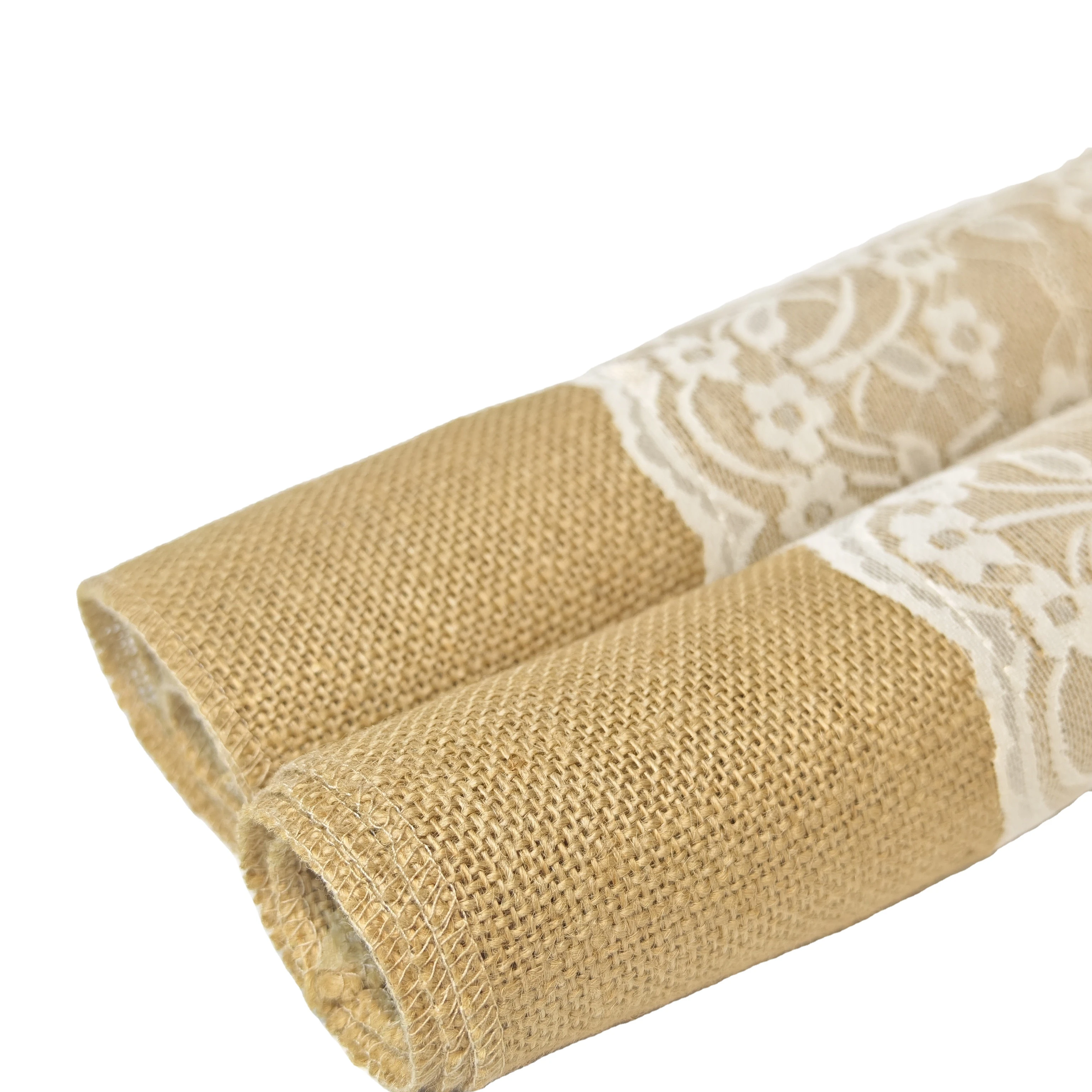 100% Jute Fiber  Fabric Table Runner   Roll Jute Fabric for Decoration