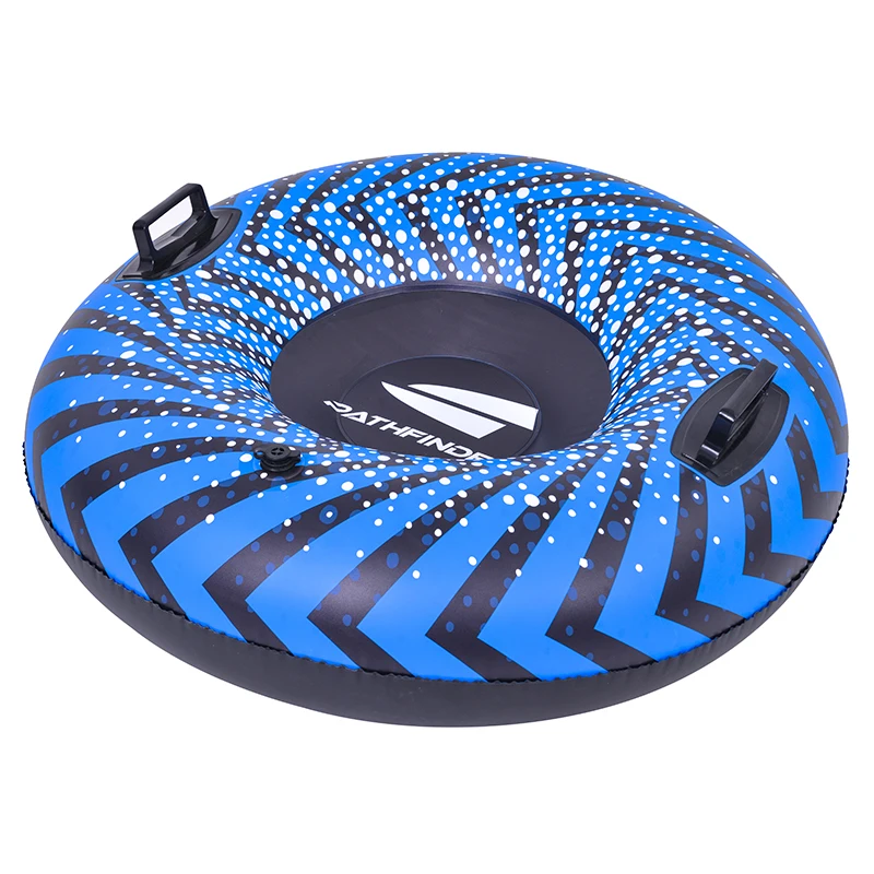 Manufacturer wholesale safety inflatable PVC swimming ring ski ring blue inflatable snow tube inflatable snow sled