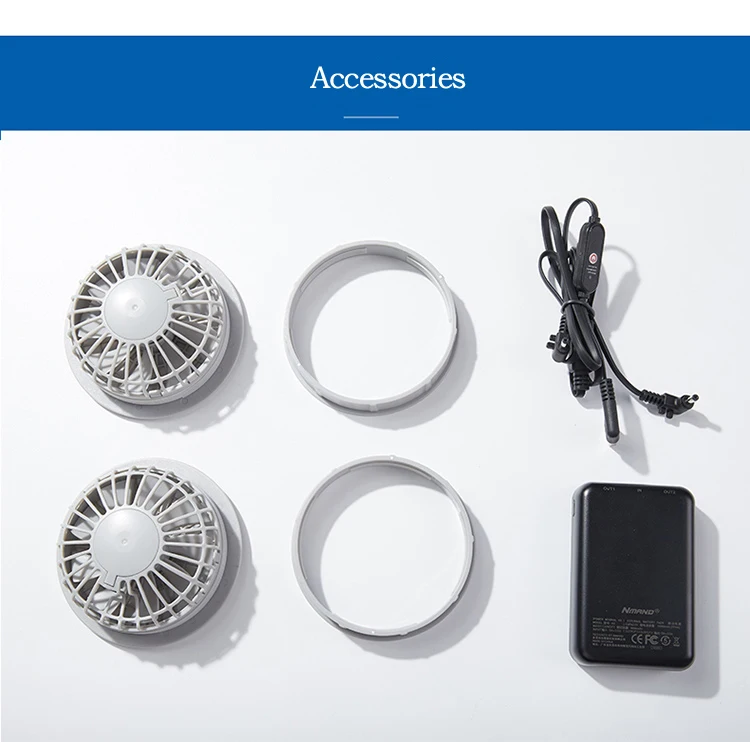 
Fan Equipped Clothing Cooling Jacket for Men 5V USB powered Air Conditioned Coat for Summer High Temp Outdoor Work 