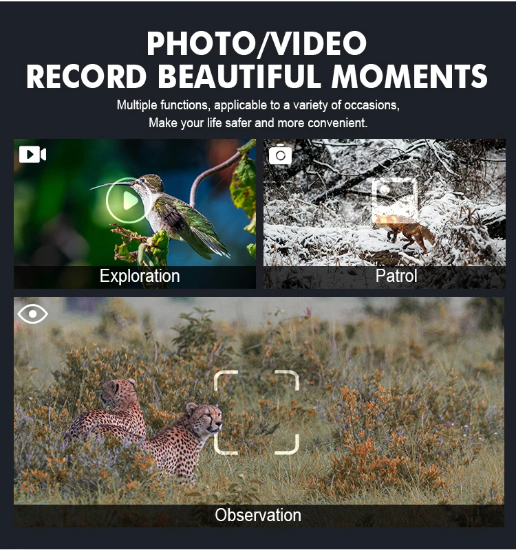 Night Vision Monocular 1-5X Digital Zoom Screen 1080P video for hunting night vision goggles 300m night vision scope