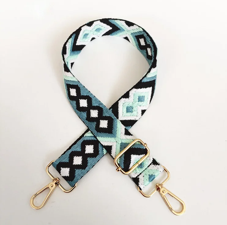 adjustable color jacquard webbing woven tape bag strap