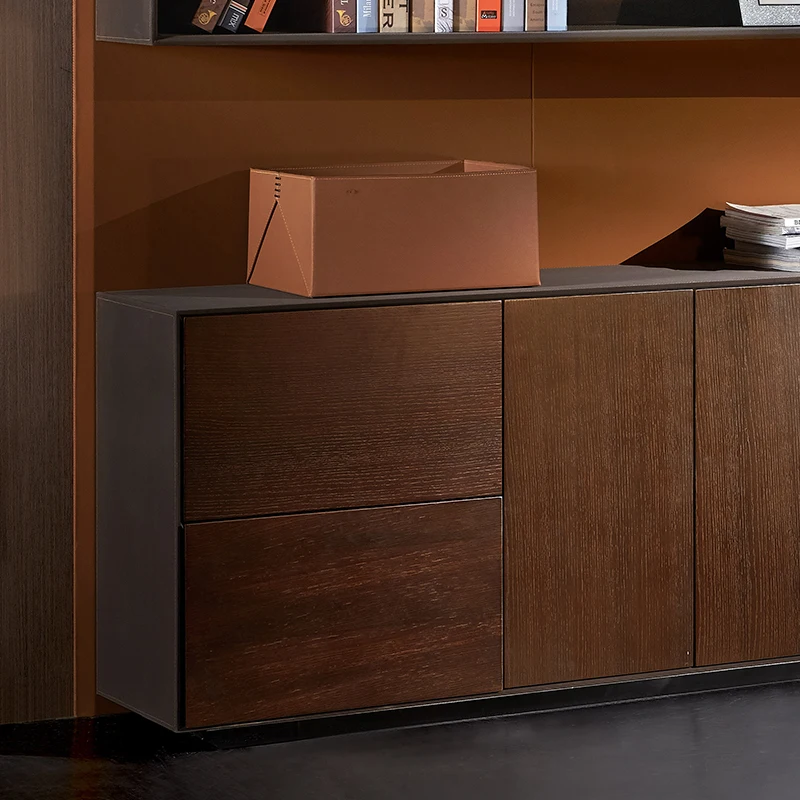 Leather PVC upholstery Luxury Filling Cabinet Office bookcase specifications