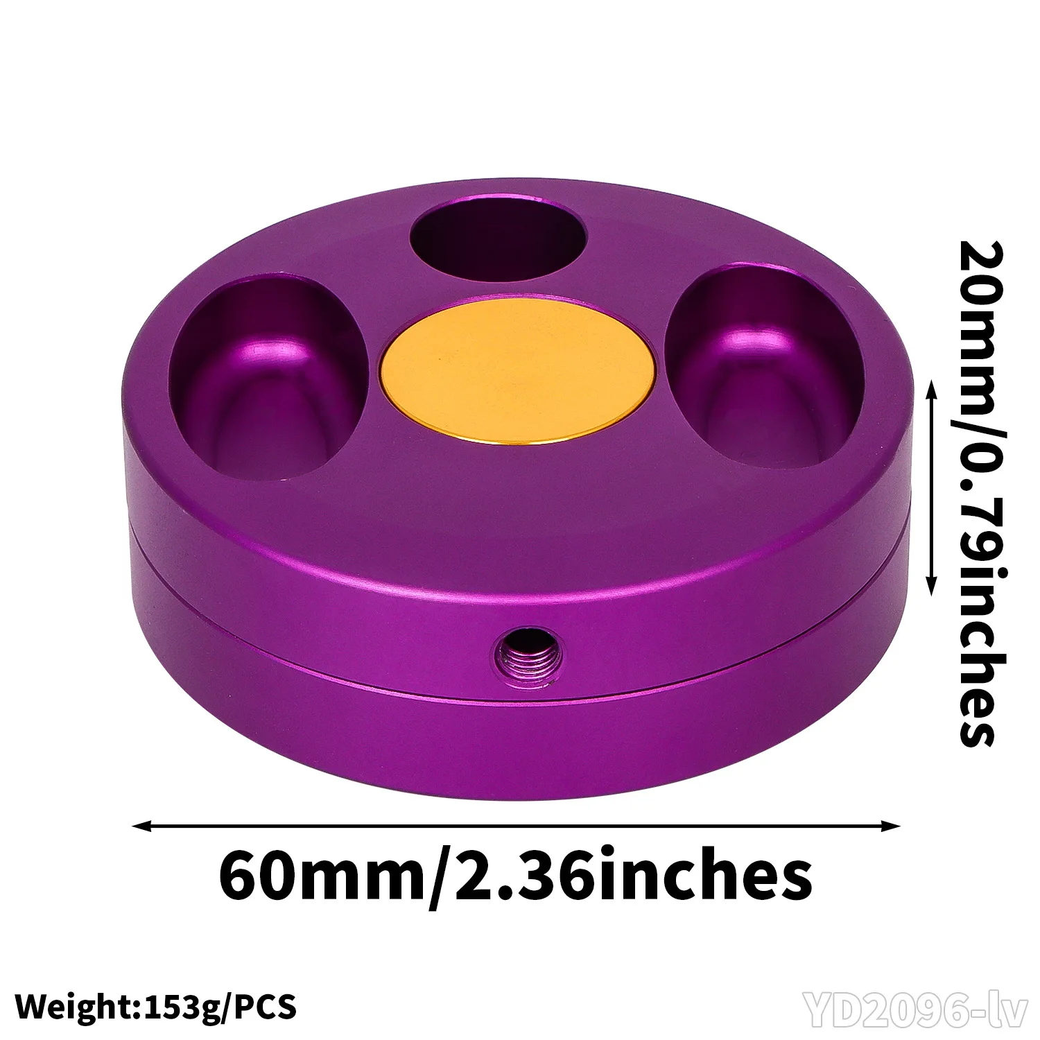 Custom New 66mm Premium 2 Layer Round Circle Shape Manual Smoking Sublimation Hand Crusher Aluminum Cut Tobacco Grinder