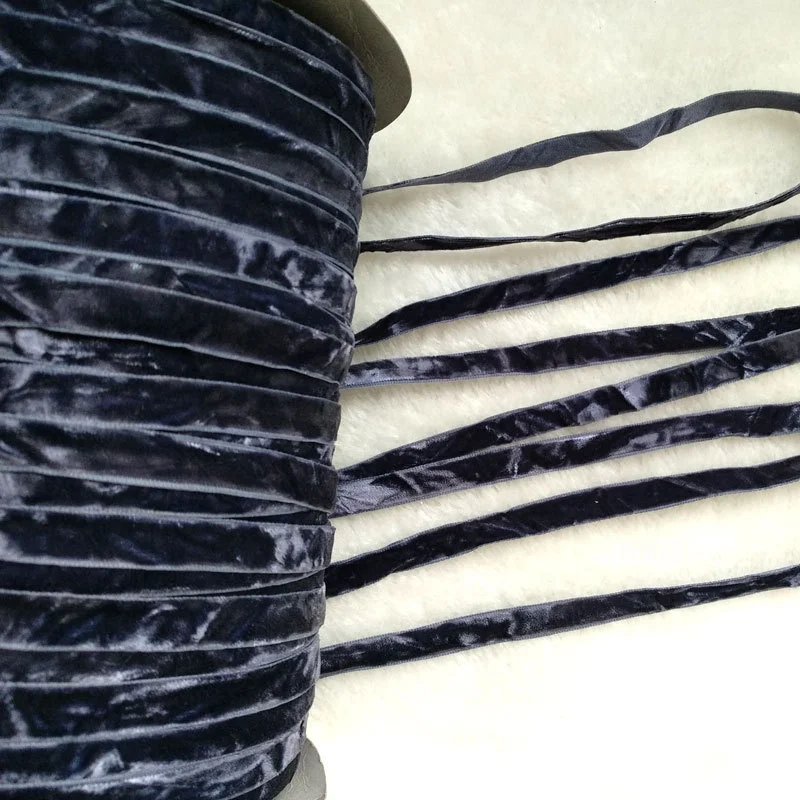 Custom Velvet Ribbon With Embossed Logo Pattern Ribbon