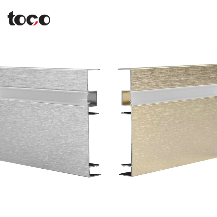 Осветительная светодиодная профильная полоса Toco Алюминиевая СВЕТОДИОДНАЯ плинтус освещение с канальной