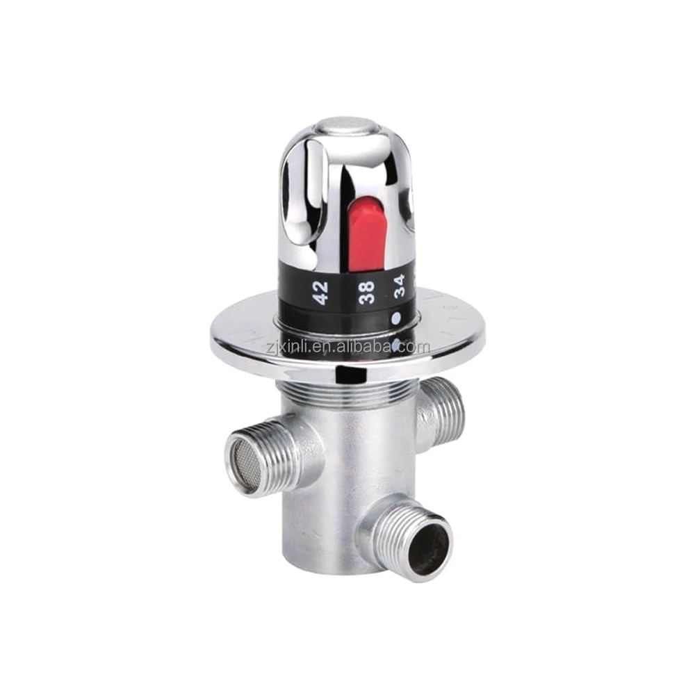 X9335 Brass Material Chrome Finishing of Water Pipe Thermostatic Mixing Valve