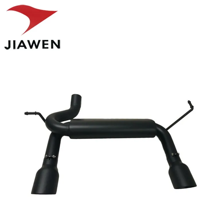 Matte Black Dual CatBack Exhaust Muffler System 24DR POWDER COATED EXHAUST for J**p Wr**gl**
