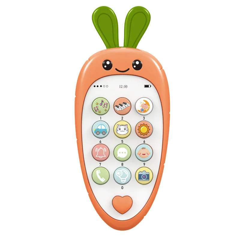 Wholesale baby cartoon simulation mobile music story machine infant educational toys cell kids toy phones