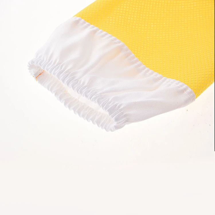 Beekeeping Tools Yellow Mesh Breathable Goat Skin Glove Leather Protection Beekeeping Apiculture