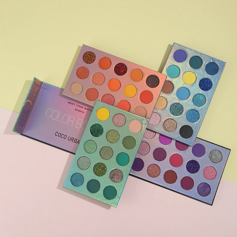 Factory Wholesale Cosplay 60 Colors Eyeshadow Palette Matte Shimmer Glitter Eyeshadow Customized For Party Stage Makeup