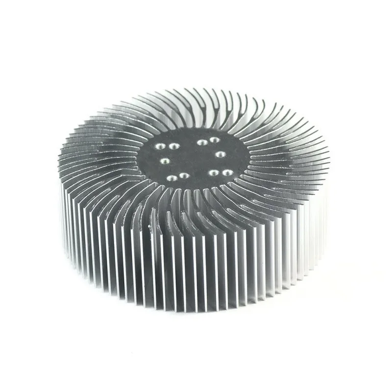 Anodized black round spiral led grow light to220 aluminum ram rgb heatsink 160mm x 100mm