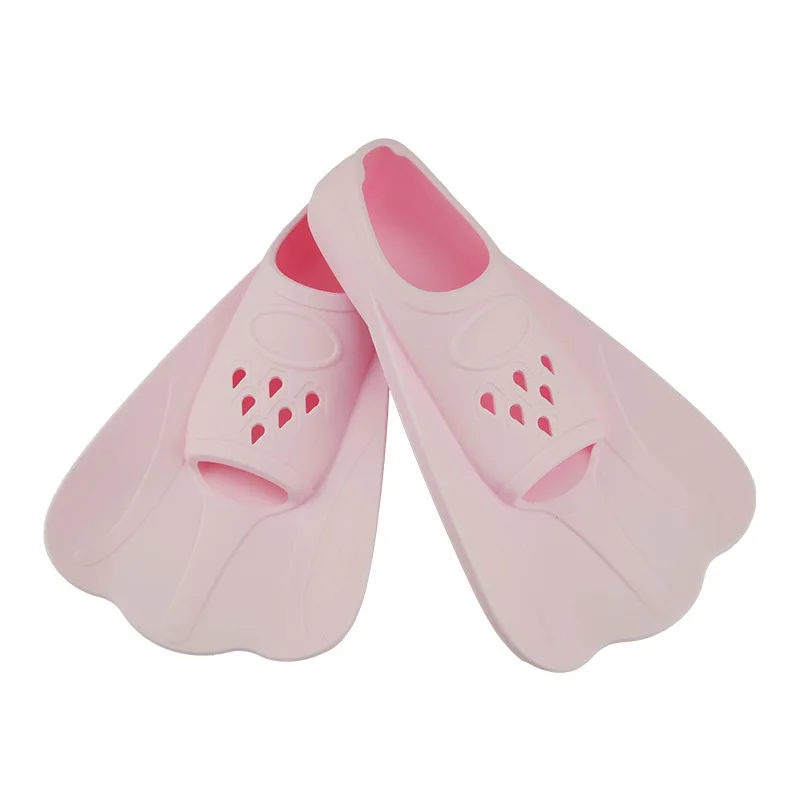 Short Youth Flippers Training Professional Silicone Swimming Fins For Kids Beginner