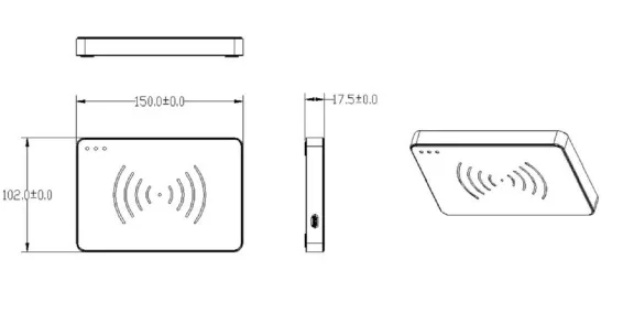 OPPD01 Wholesale Intergrated Long Distance RFID UHF Desktop Reader Writer for Access Control