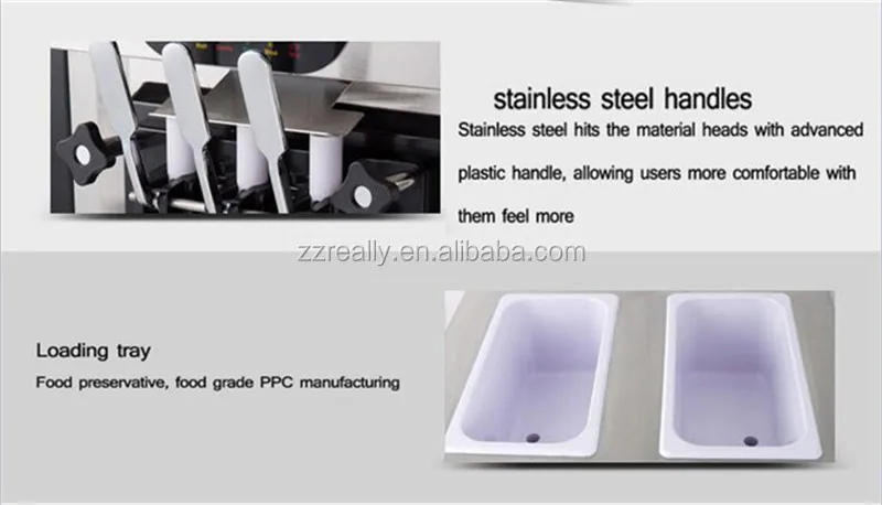 High Efficient Portable Three Flavors Soft Ice Cream Making Machine With 3 Flavors Gelato Yogurt Maker For Sale