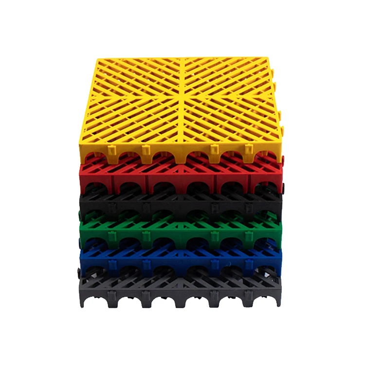 Hot Sale Multicolor Interlocking Garage Floor Tiles Plastic Garage Flooring For Car Detailing Shop Workshop